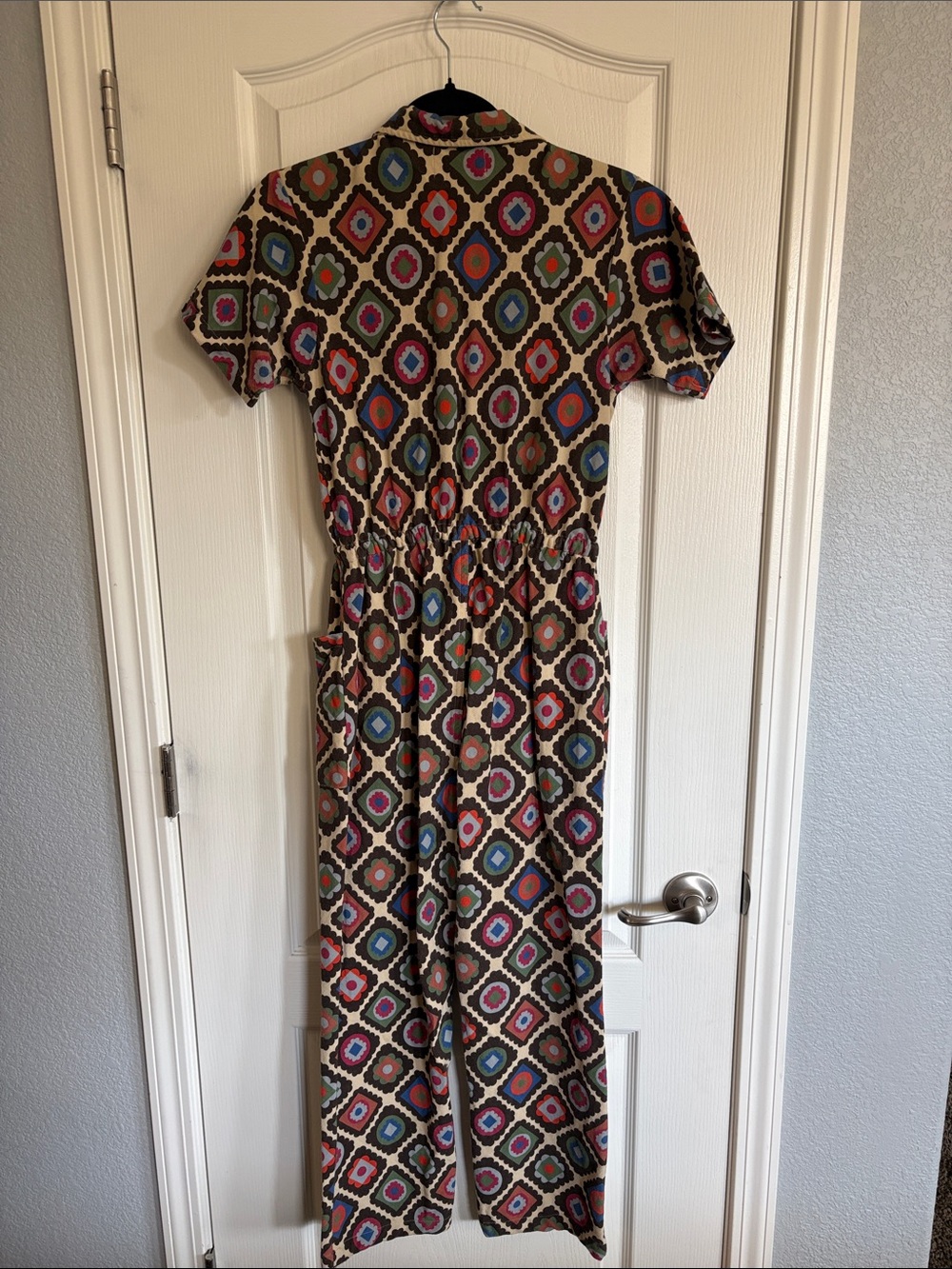 Noble jumpsuit in granny square print - limited edition colorful print - Picture 3 of 10